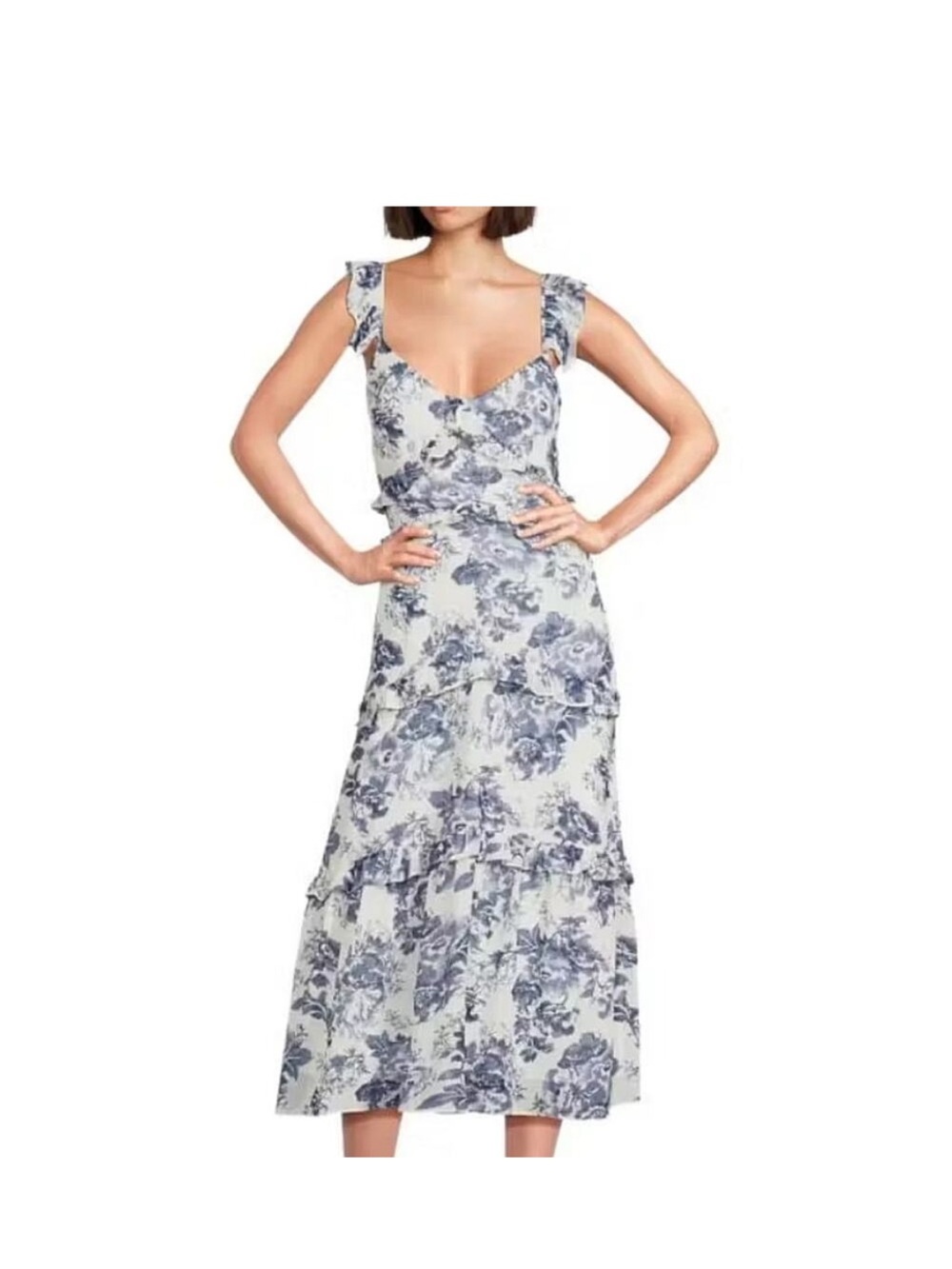 O.P.T.  One Pretty Thing, Ingrid, Floral Ruffle Dress